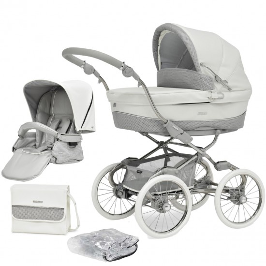 Bebecar Stylo Class+ 2 in 1 Pram + Raincover, FREE Changing Bag, Halo