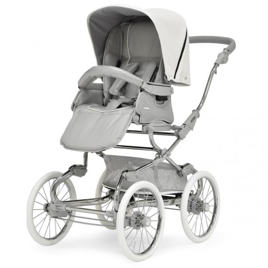 Bebecar Stylo Class+ Pram + Lie Flat Car Seat Travel System + Raincover & FREE Bag, Halo