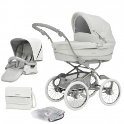 Bebecar Stylo Class+ 2 in 1 Pram + Raincover, FREE Changing Bag, Porcelaine