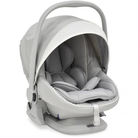 Bebecar Stylo Class+ Pram + Lie Flat Car Seat Travel System + Raincover & FREE Bag, Porcelaine