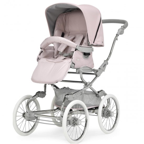 Bebecar Stylo Class+ Pram + Lie Flat Car Seat Travel System + Raincover & FREE Bag, Roselle