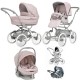 Bebecar Stylo Class+ Pram + Lie Flat Car Seat Travel System + Raincover, Roselle