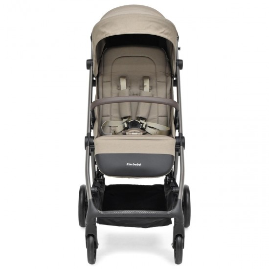 Bebecar Carbebe UNA+ Compact Stroller With Raincover - Beige