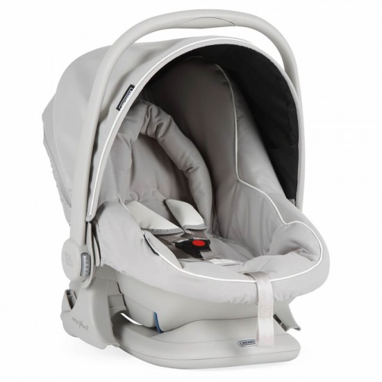 Bebecar Ip-Op XL Complete Travel System Pack + Raincover & LA3 Kit, White Delight