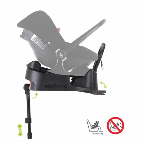 Bebecar Ip-Op Travel System + Lie Flat Car Seat + Raincover, LA3 Kit & FREE Bag, Charred Grey