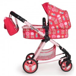 Cosatto Giggle Quad Dolls Pram and Car Seat Bundle, Fairy Garden