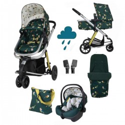Cosatto Giggle 2 in 1 i-Size Travel System Bundle + Accessory Pack, Birdland