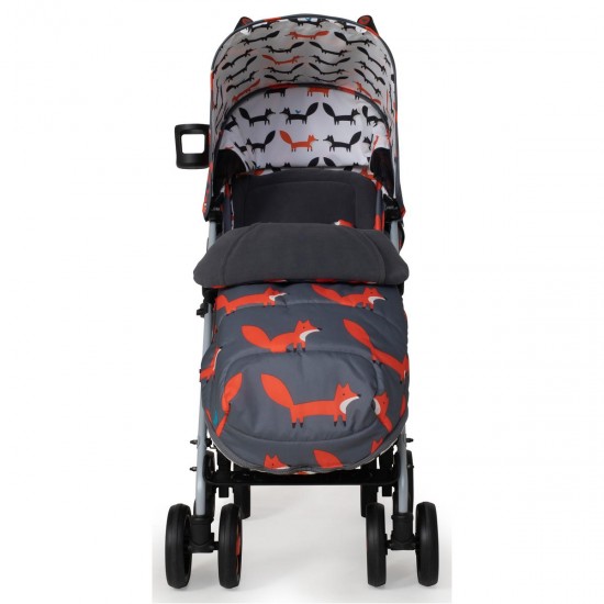 Cosatto Supa 3 Stroller with Bumper Bar, Charcoal Mister Fox