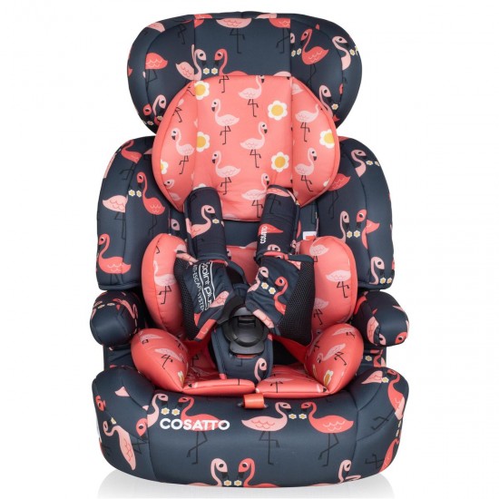 Cosatto Zoomi Group 123 Anti-Escape Car Seat, Pretty Flamingo