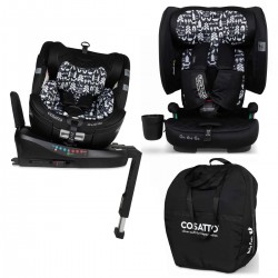 Cosatto All in All Ultra Rotate i-Size Car Seat + On The Go Summer Bundle, Silhouette