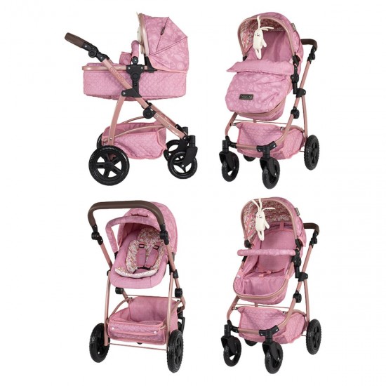 Cosatto Wow 3 in 1 Dolls Pram and Car Seat Travel System Bundle, Camille Cosatto Wow 3 in 1 Dolls Pram and Car Seat Travel System Bundle, Camille