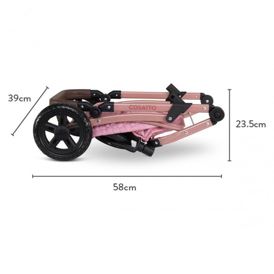 Cosatto Wow 3 in 1 Dolls Pram and Car Seat Travel System Bundle, Camille Cosatto Wow 3 in 1 Dolls Pram and Car Seat Travel System Bundle, Camille
