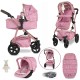 Cosatto Wow 3 in 1 Dolls Pram and Car Seat Travel System Bundle, Camille Cosatto Wow 3 in 1 Dolls Pram and Car Seat Travel System Bundle, Camille