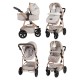 Cosatto Wow 3 in 1 Dolls Pram and Car Seat Travel System Bundle, Whisper Cosatto Wow 3 in 1 Dolls Pram and Car Seat Travel System Bundle, Whisper