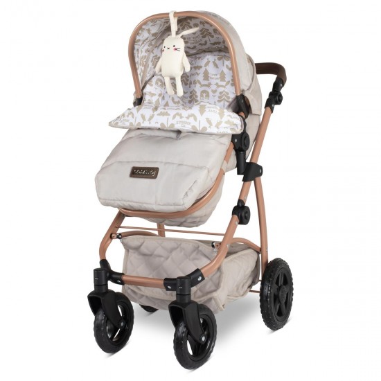 Cosatto Wow 3 in 1 Dolls Pram and Car Seat Travel System Bundle, Whisper Cosatto Wow 3 in 1 Dolls Pram and Car Seat Travel System Bundle, Whisper