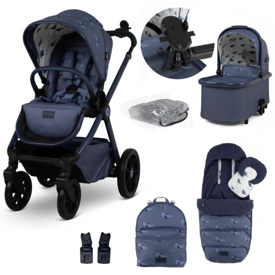 Cosatto Giggle 4 Special Edition Pram & Accessory Bundle, Skylark