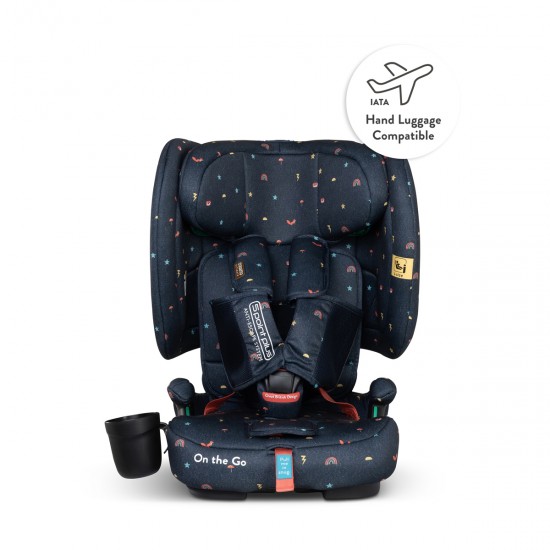 Cosatto On The Go i-Size Travel Car Seat with Carry Bag, Doodle Days