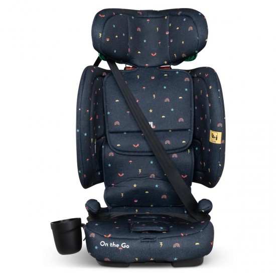 Cosatto On The Go i-Size Travel Car Seat with Carry Bag, Doodle Days