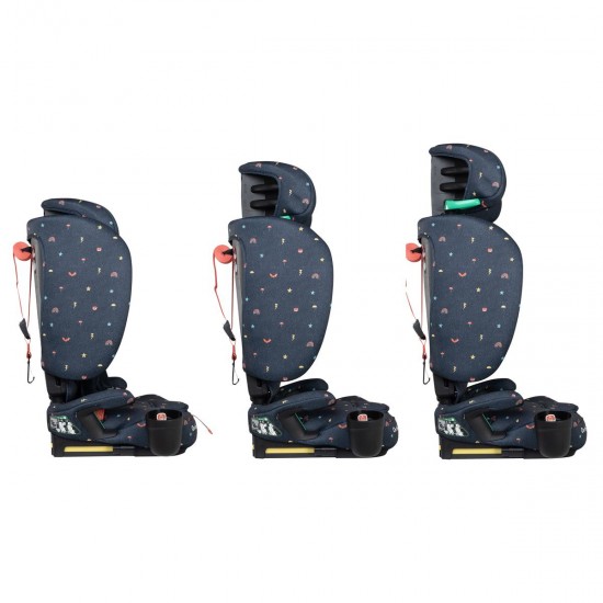 Cosatto On The Go i-Size Travel Car Seat with Carry Bag, Doodle Days
