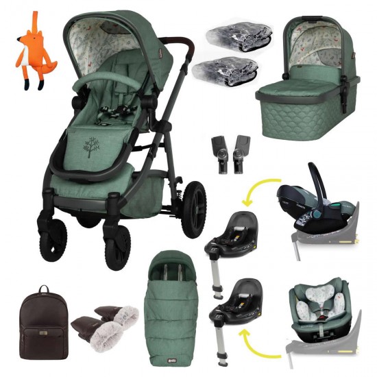 Cosatto Wow 3 All Stage Family Rotate & Recline 2 Base Bundle, Meadow