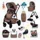 Cosatto Wow 3 Special Edition All Stage Family Rotate & Recline 2 Base Mega Bundle, Tiger Tale