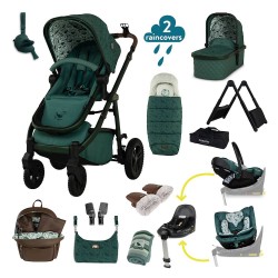 Cosatto Wow 3 Special Edition All Stage Family Rotate & Recline 2 Base Mega Bundle, Wildwood