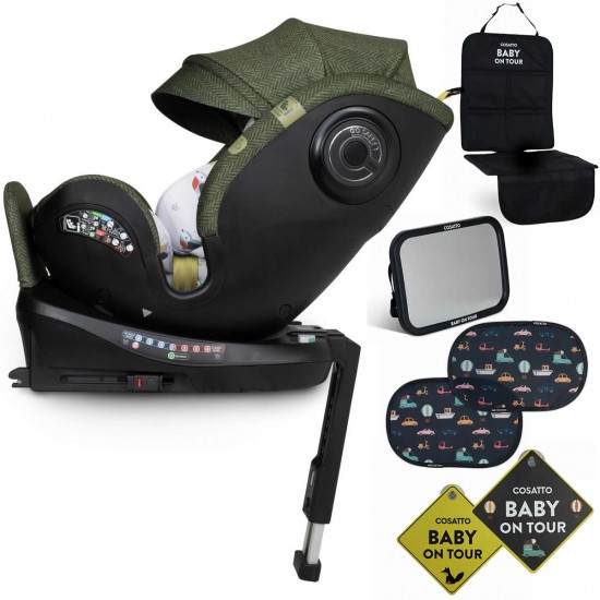 Cosatto All in All Ultra Rotate i-Size Car Seat, Bureau + FOC Car Seat Accessory Pack