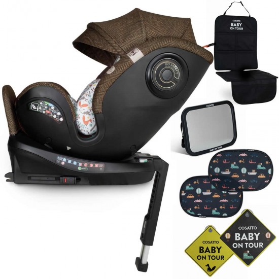 Cosatto All in All Ultra Rotate i-Size Car Seat, Foxford Hall + FOC Car Seat Accessory Pack