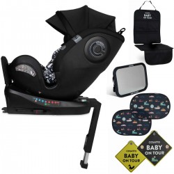 Cosatto All in All Ultra Rotate i-Size Car Seat, Silhouette + FOC Car Seat Accessory Pack