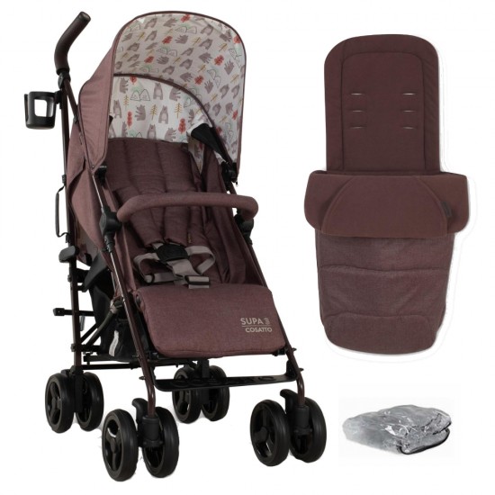 Cosatto Supa 3 Stroller with Bumper Bar, Bear Hug