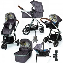 Cosatto Giggle 3, 3 in 1 Travel System Bundle + Isofix Base, Fika Forest