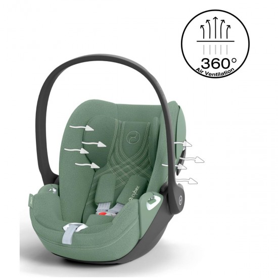 Cybex Priam + Carrycot + Cloud T Plus Isofix Travel System, Leaf Green