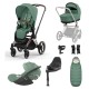 Cybex Priam + Carrycot + Cloud T Plus Isofix Travel System, Leaf Green