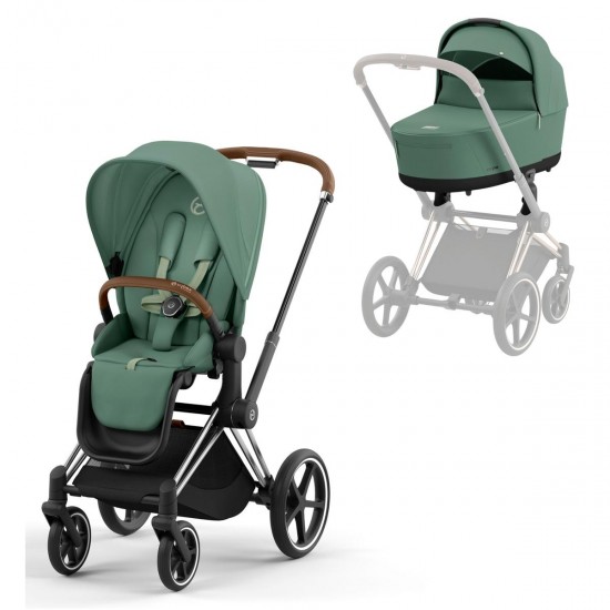 Cybex Priam Pushchair + Lux Carrycot, Leaf Green