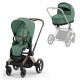 Cybex Priam Pushchair + Lux Carrycot, Leaf Green