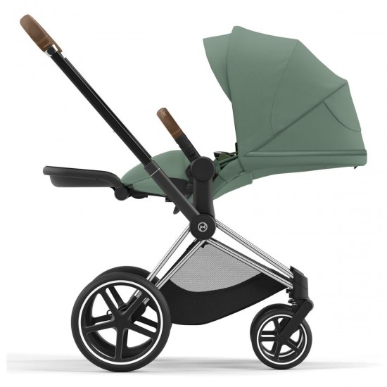 Cybex Priam + Carrycot + Cloud T Plus Isofix Travel System, Leaf Green