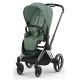 Cybex Priam + Carrycot + Cloud T Plus Isofix Travel System, Leaf Green