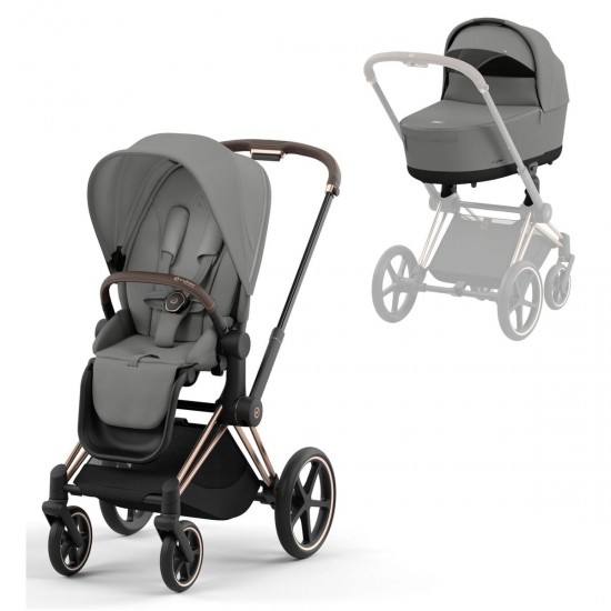 Cybex Priam Pushchair + Lux Carrycot, Mirage Grey