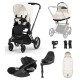 Cybex Priam + Carrycot + Cloud T Isofix Travel System, Off White