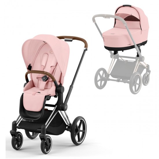 Cybex Priam Pushchair + Lux Carrycot, Peach Pink