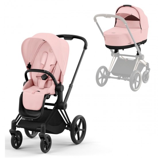 Cybex Priam Pushchair + Lux Carrycot, Peach Pink