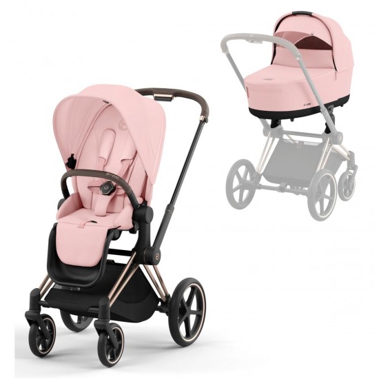 Cybex Priam Pushchair + Lux Carrycot, Peach Pink