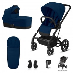 Cybex Balios S Lux 6 Piece Pram Bundle, Navy Blue