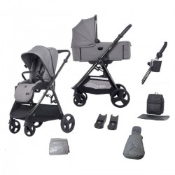 Didofy Stargazer 9 Piece Pram and Pushchair Bundle, Grey