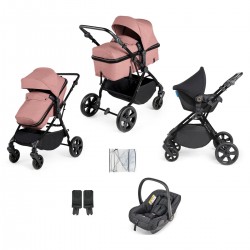 Ickle Bubba Comet 3 in 1 Travel System, Dusky Pink