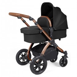 Ickle Bubba Stomp Luxe i-Size Cirrus Travel System & Home 14 Piece Bundle, Midnight/Bronze
