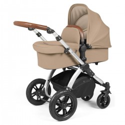 Ickle Bubba Stomp Luxe i-Size Cirrus Travel System & Home 14 Piece Bundle, Desert/Silver