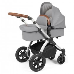 Ickle Bubba Stomp Luxe i-Size Cirrus Travel System & Home 14 Piece Bundle, Pearl Grey/Silver