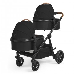 Ickle Bubba Virgo Twin 12 Piece Pram Bundle, Black