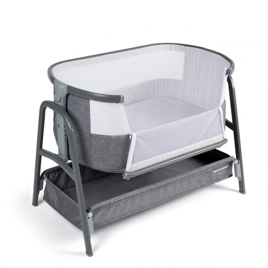 Ickle Bubba Bubba&Me Bedside Crib - Space Grey